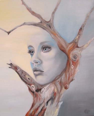 Peinture intitulée "The dead tree" par Alix, Œuvre d'art originale, Huile