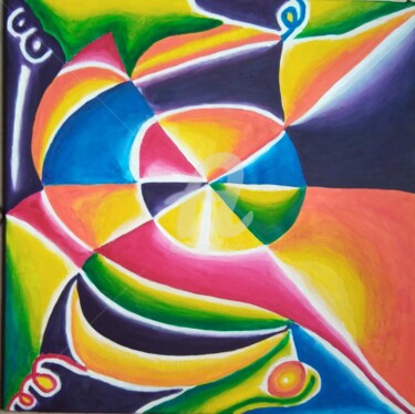 Pintura titulada "Sole" por Arduino Rossi, Obra de arte original, Acrílico Montado en Bastidor de camilla de madera