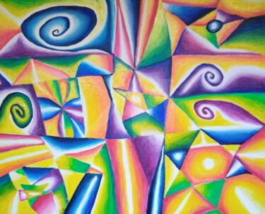 Specchio rotto Peinture intitulée "Specchio rotto" par Arduino Rossi, Œuvre d'art originale, Acrylique Monté sur Châssis en bois