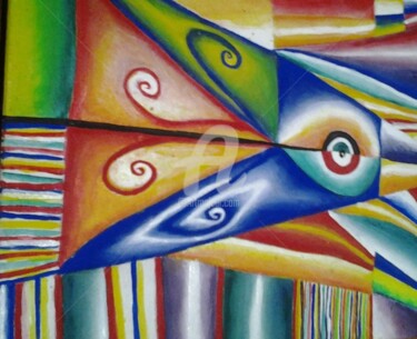 Pittura intitolato "Farfalla meccanica" da Arduino Rossi, Opera d'arte originale, Acrilico Montato su Telaio per barella in…