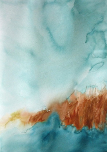 Картина под названием "Watercolor Abstract…" - Anna Aredova, Подлинное произведение искусства, Акварель