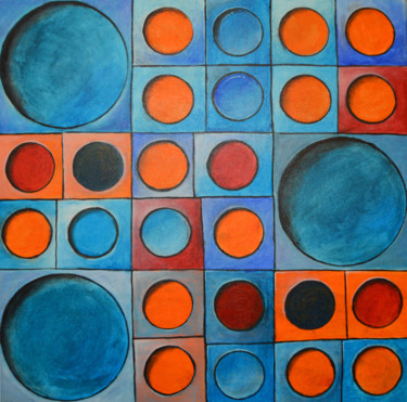 Malarstwo zatytułowany „Hypnotizing Circles” autorstwa Arkadiusz Kulesza, Oryginalna praca, Akryl