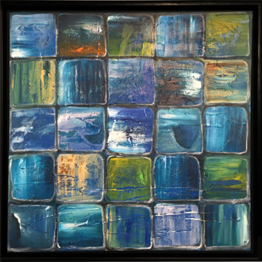 Schilderij getiteld "Mosaic - Aquatica 1" door Arkadiusz Kulesza, Origineel Kunstwerk, Acryl