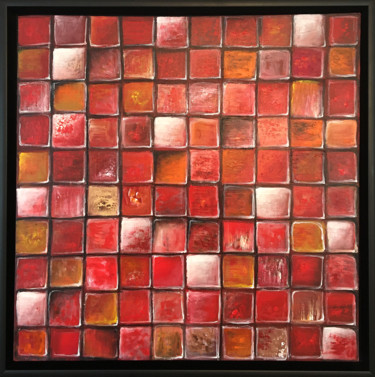 Mosaic - Red Imagination Painting titled "Mosaic - Red Imagin…" by Arkadiusz Kulesza, Original Art, Acrylic