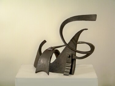 Skulptur mit dem Titel "Findtakemake andlook" von Arek.G, Original-Kunstwerk, Metalle