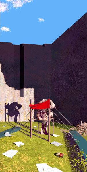 Картина под названием "bird trap" - Arkadiusz Pluta, Подлинное произведение искусства, Цифровая живопись