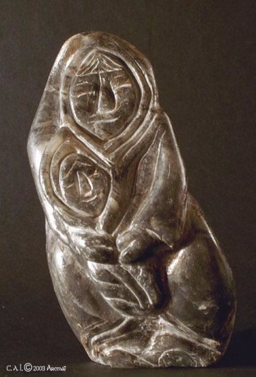 Sculpture intitulée "MERE ENFANT" par Aremaï, Œuvre d'art originale