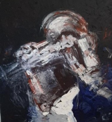 John Cotrane impression Peinture intitulée "John Cotrane impres…" par Arena Jacques, Œuvre d'art originale, Huile