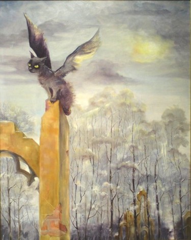 Картина под названием "Готика (амбивалентн…" - Ольга Мочалова, Подлинное произведение искусства, Другой