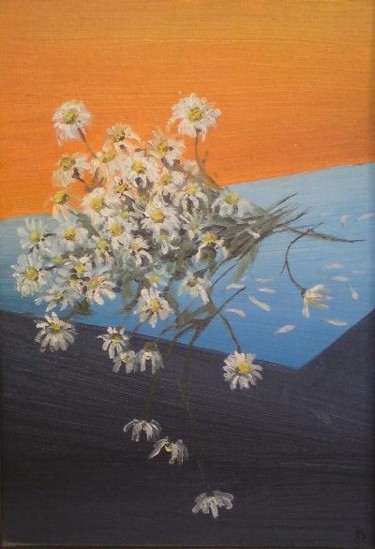 Картина под названием "Падающие цветы" - Ольга Мочалова, Подлинное произведение искусства, Другой