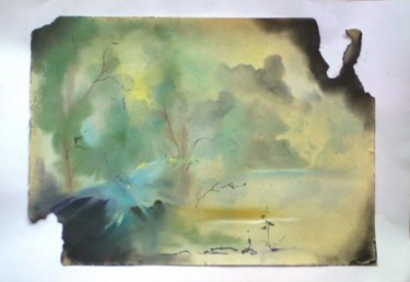 Рисунок под названием "Пейзаж с обугленным…" - Ольга Мочалова, Подлинное произведение искусства