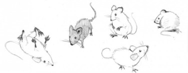 Рисунок под названием "Мыши" - Ольга Мочалова, Подлинное произведение искусства, Другой