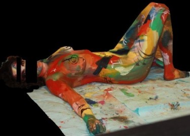 Картина под названием "Рок 1" - Ольга Мочалова, Подлинное произведение искусства, Масло