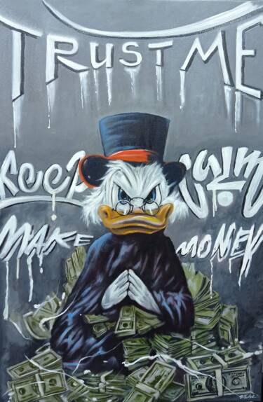 Ζωγραφική με τίτλο "Scrooge McDuck 1" από Areva, Αυθεντικά έργα τέχνης, Λάδι