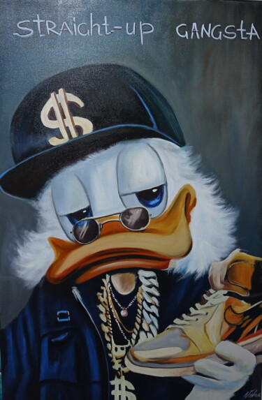 Painting titled "Scrooge McDuck Gang…" by Areva, Original Artwork, Oil