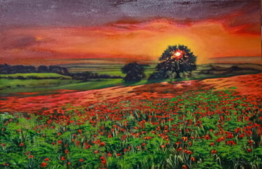 Картина под названием "Landscape" - Areva, Подлинное произведение искусства, Масло