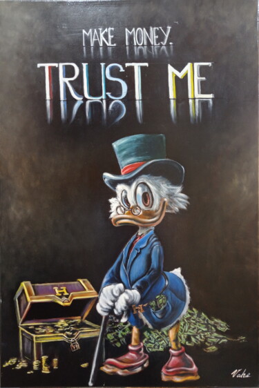 Peinture intitulée "Scrooge McDuck 2" par Areva, Œuvre d'art originale, Huile