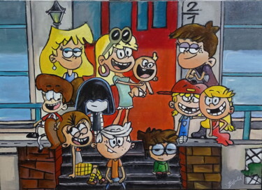 Painting titled "The Loud House" by Areva, Original Artwork, Oil