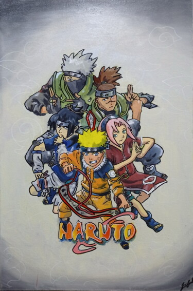 Ζωγραφική με τίτλο "Naruto" από Areva, Αυθεντικά έργα τέχνης, Λάδι