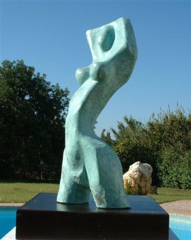 Sculpture titled "louva deus" by Arlindo Arez, Original Artwork, Metals