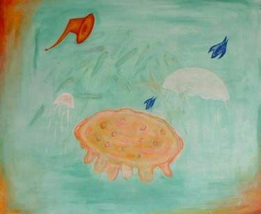 Painting titled "aguas1" by Arlindo Arez, Original Artwork