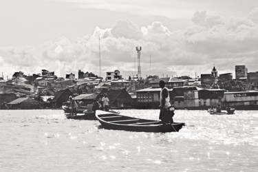 Fotografia intitulada "Les gens du fleuve" por Mohadib', Obras de arte originais