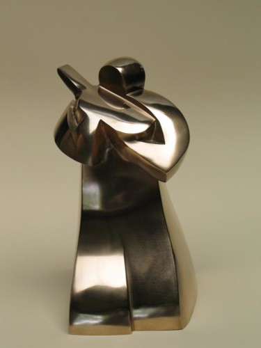 Sculpture titled "Hymne à la Vie" by Annick Argant, Original Artwork, Metals