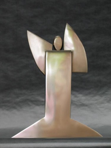 Sculpture titled "L'ange" by Annick Argant, Original Artwork, Metals