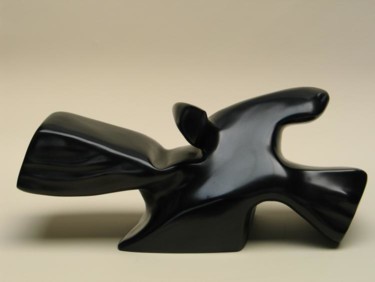 Sculpture titled "L'oiseau enclume" by Annick Argant, Original Artwork, Metals