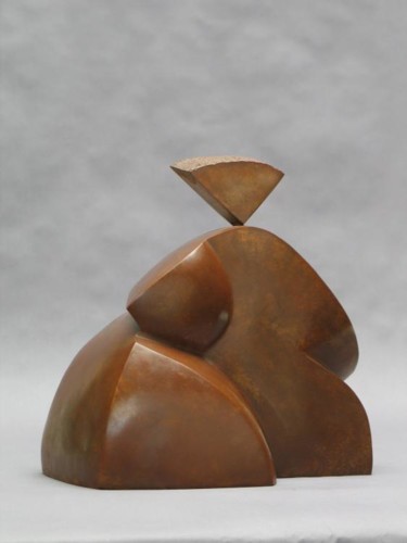 Sculpture titled "Mère kik" by Annick Argant, Original Artwork, Metals