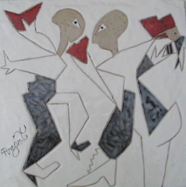 Sculpture titled "Tango" by Annick Argant, Original Artwork, Ceramics