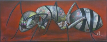 Pintura intitulada "Animals 6" por Marina Argentini, Obras de arte originais, Acrílico