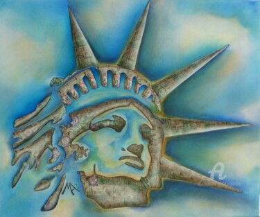 Painting titled "Liberty" by Marina Argentini, Original Artwork, Acrylic