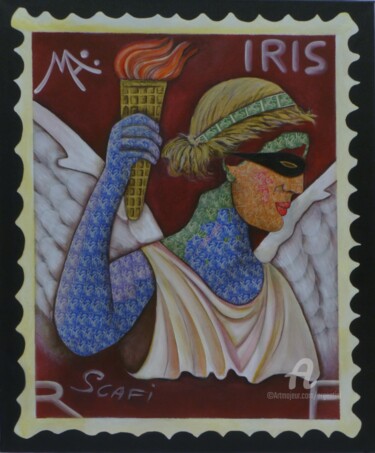 Peinture intitulée "Iris" par Marina Argentini, Œuvre d'art originale