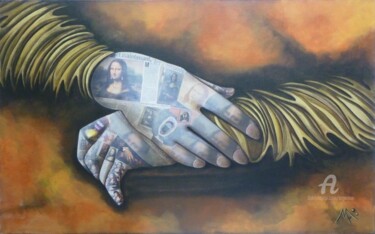 Peinture intitulée "Les Joconde" par Marina Argentini, Œuvre d'art originale