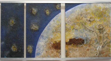 Painting titled "Planète Terre" by Marina Argentini, Original Artwork