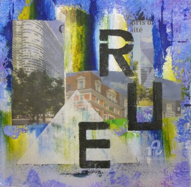 Painting titled "Rue" by Marina Argentini, Original Artwork