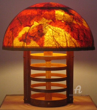 Sculpture intitulée "Lampe champignon" par Marina Argentini, Œuvre d'art originale