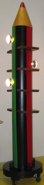Sculpture titled "Lampe crayon" by Marina Argentini, Original Artwork
