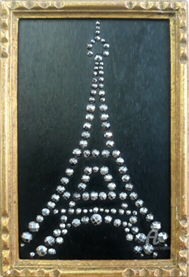 Картина под названием "Petite Eiffel clout…" - Marina Argentini, Подлинное произведение искусства, Нержавеющая сталь