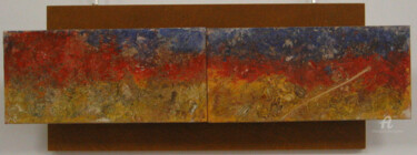 Peinture intitulée "Terre en feu" par Marina Argentini, Œuvre d'art originale