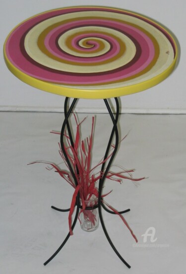 Sculpture intitulée "Table kaléidoscope" par Marina Argentini, Œuvre d'art originale