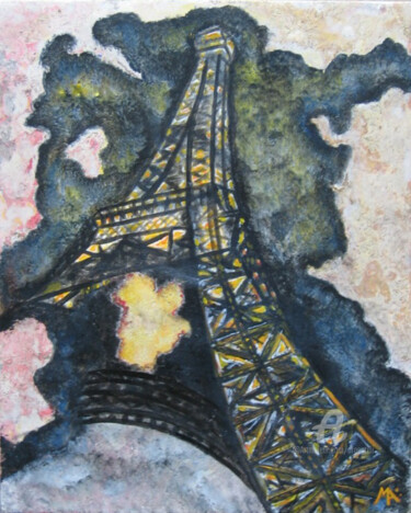 Картина под названием "Las Vegas Eiffel To…" - Marina Argentini, Подлинное произведение искусства