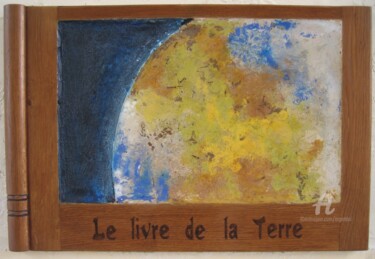 Painting titled "Le livre" by Marina Argentini, Original Artwork, Wood