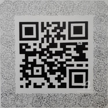 Painting titled "QR Site" by Marina Argentini, Original Artwork, Acrylic