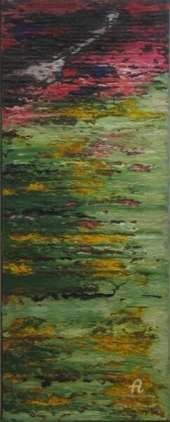 Peinture intitulée "Paradis vert" par Marina Argentini, Œuvre d'art originale, Huile