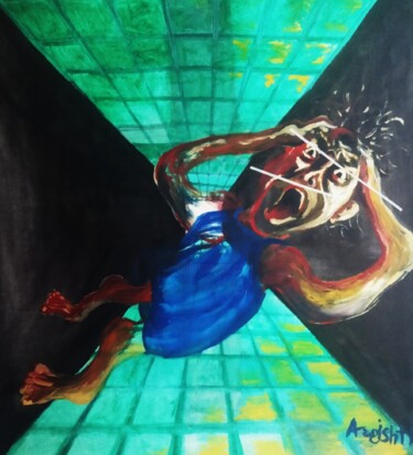 Painting titled "Крик души. Адфектон…" by Argishti Mesropyan, Original Artwork, Oil