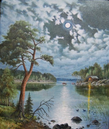 Malerei mit dem Titel "Sorsat" von Ari Reinikainen, Original-Kunstwerk, Öl