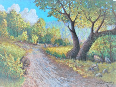 Tien mutka "Tien mutka" başlıklı Resim Ari Reinikainen tarafından, Orijinal sanat, Pastel