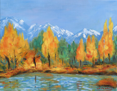 Painting titled "Herbst" by Aria Artis, Original Artwork, Oil